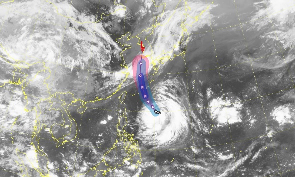 태풍 쁘라삐룬 위성사진