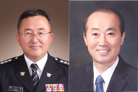 6일자로 임명된 박기남(사진 왼쪽) 제주동부경찰서장, 김학철 서부경찰서장.