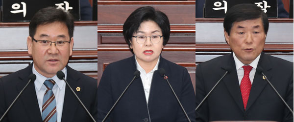 왼쪽부터 정민구, 오영희, 김장영 의원