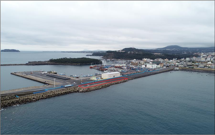 서귀포항에 '해양레저 체험센터'가 건립될 예정이다. 사진은 예정부지 모습.